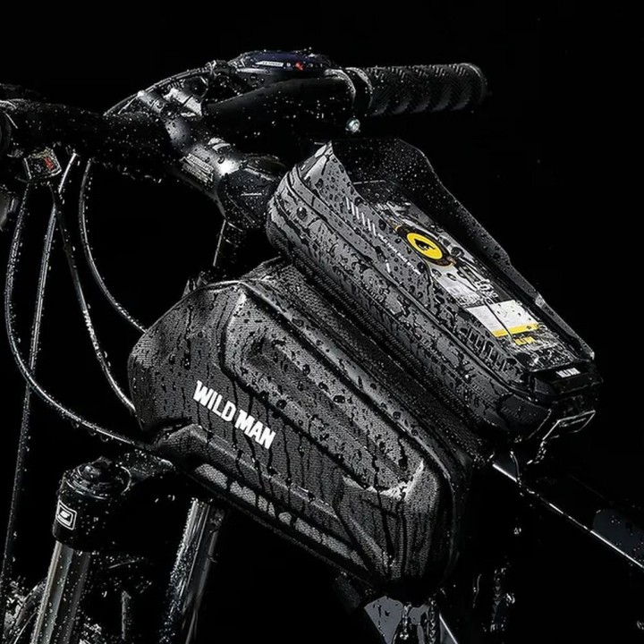 WILDMAN сумка велосипедна на раму на блискавці 1,2L (4" - 7") XT6 чорна