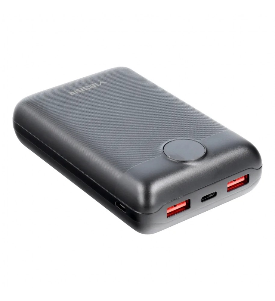 Зовнішній акумулятор (POWER BANK) VEGER S20 - 20 000mAh LCD Quick Charge PD 22,5 Вт чорний (W2053)