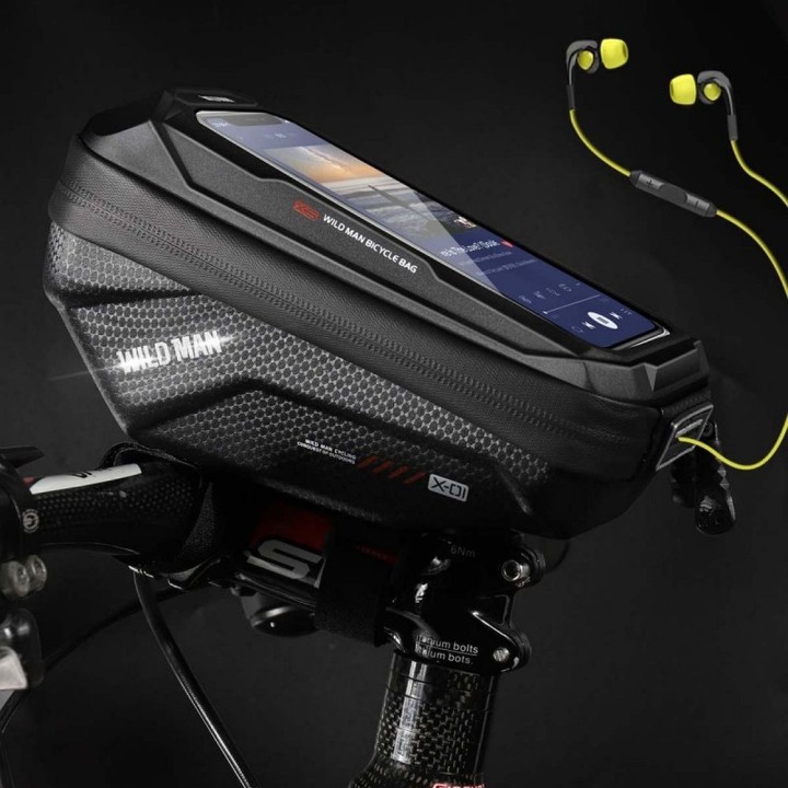 WILDMAN zippered bicycle frame bag 0,6L (4" - 7") MS33 black
