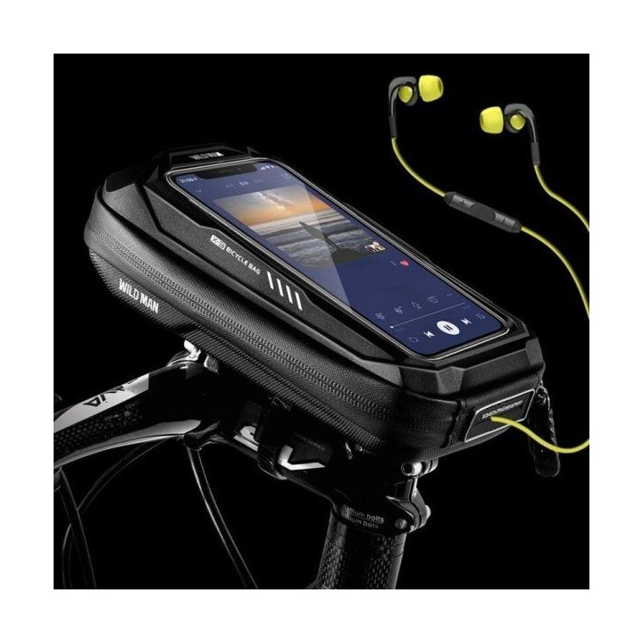 WILDMAN zippered bicycle handlebar bag 0,5L (4" - 7") X3 black