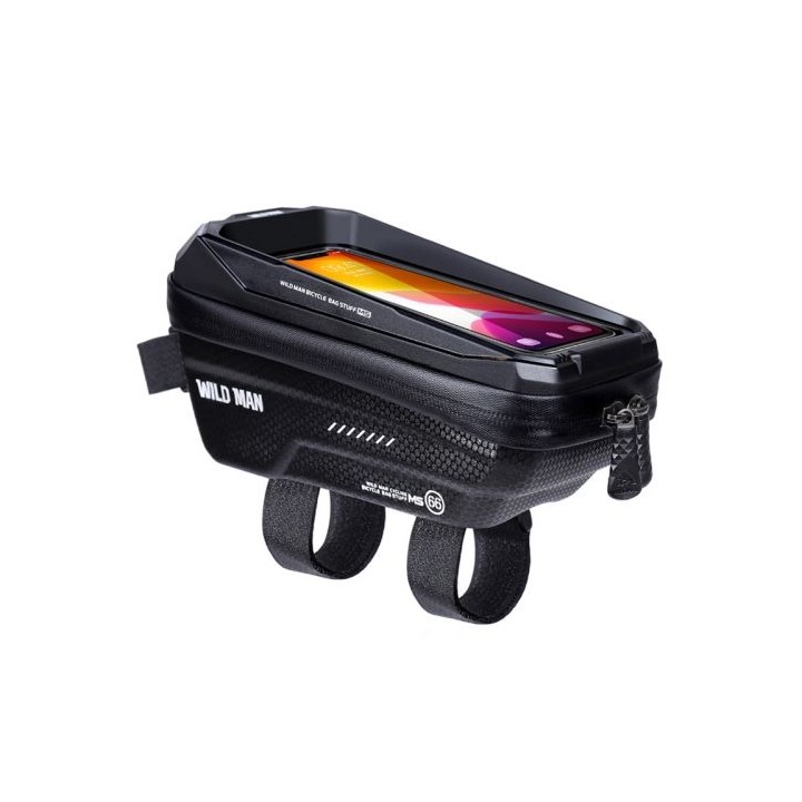 WILDMAN zippered bicycle frame bag 1,2L (4" - 7") MS66 black