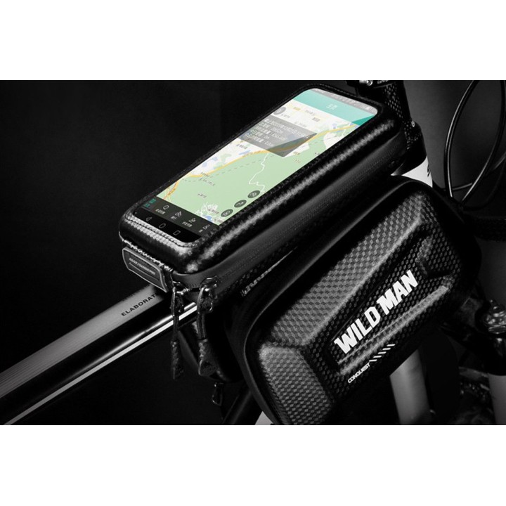 WILDMAN сумка велосипедна на раму на блискавці 1,2L (4"-7") E6S чорна
