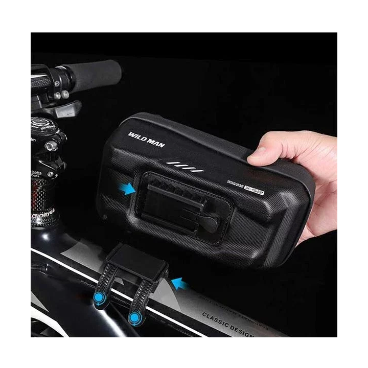 WILDMAN zippered bicycle frame bag 1L (4" - 7") XS2 black