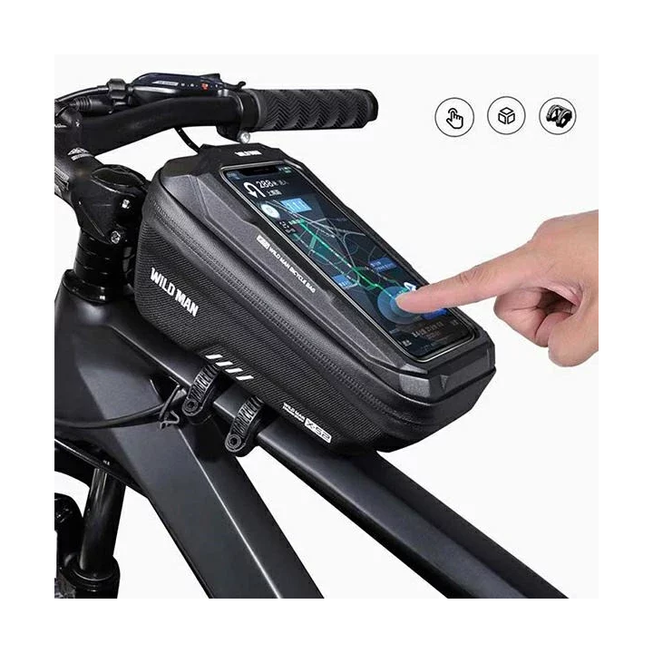 WILDMAN zippered bicycle frame bag 1L (4" - 7") XS2 black