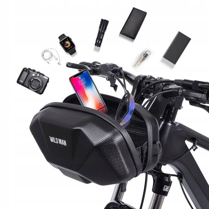 WILDMAN zippered bicycle handlebar bag 3,5L X9 black