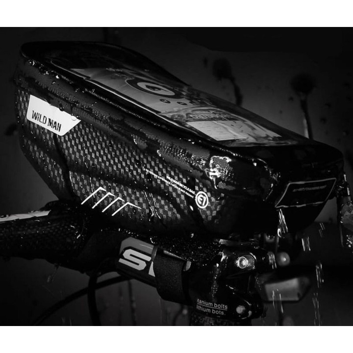 WILDMAN zippered bicycle handlebar bag 1L (4" - 7") E1 black