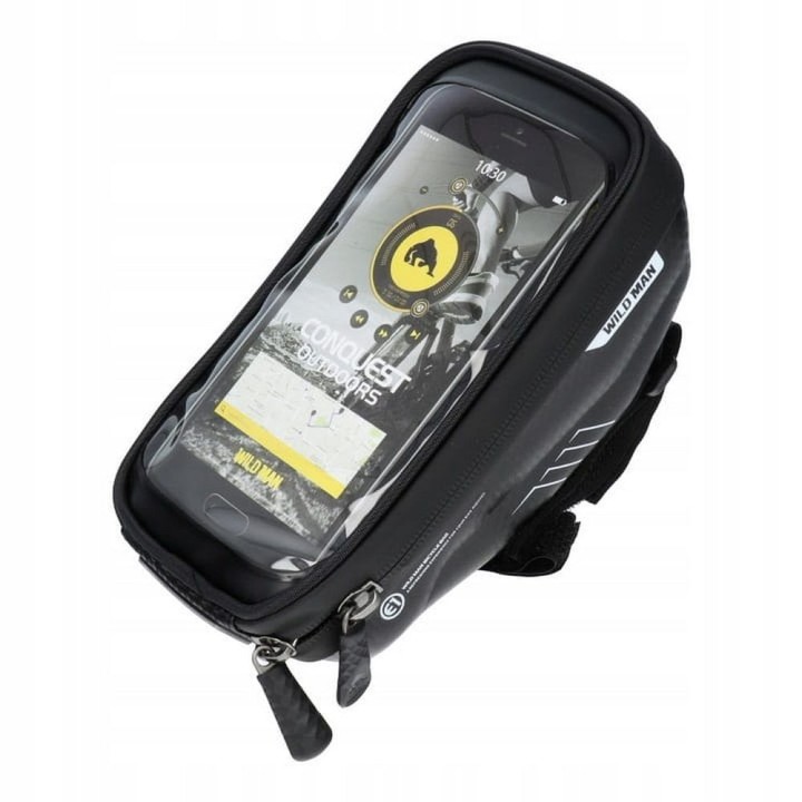 WILDMAN zippered bicycle handlebar bag 1L (4" - 7") E1 black