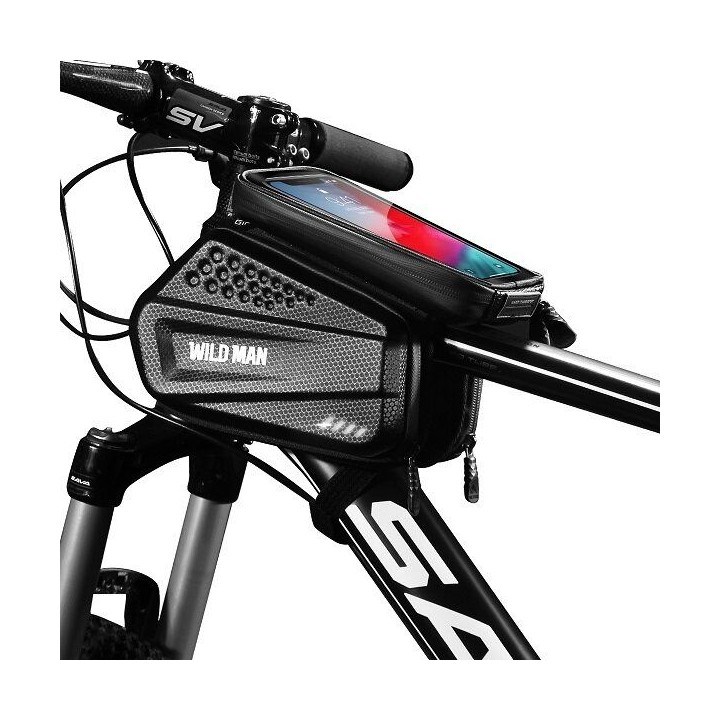 WILDMAN zippered bicycle frame bag 1,2L (4"-7") ES6 black