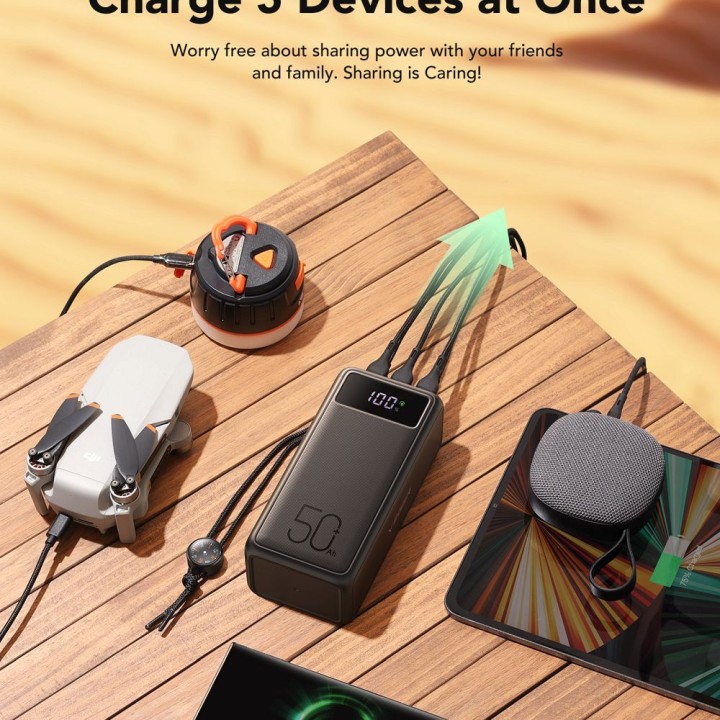 Повербанк Veger Tank Boost (W5001C) PD QC3.0 5A 130W 56000 mAh чорний