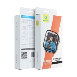 Закаленное стекло 5D для Apple Watch SE / SE 2 / SE 3 40MM Mr. Monkey Glass (Anti-Static Strong HD) черное