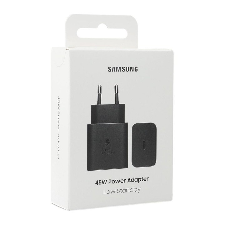 SAMSUNG оригинальное сетевое зарядное устройство тип C PD 3A 45W EP-T4511NBEGEU черное блистер