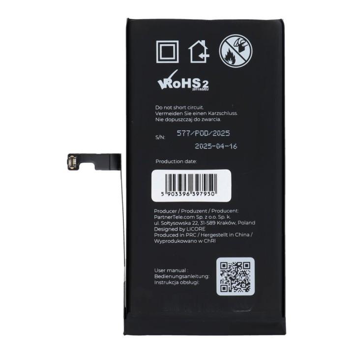 LICORE bateria do IPHONE 15 Plus 4383 mAh
