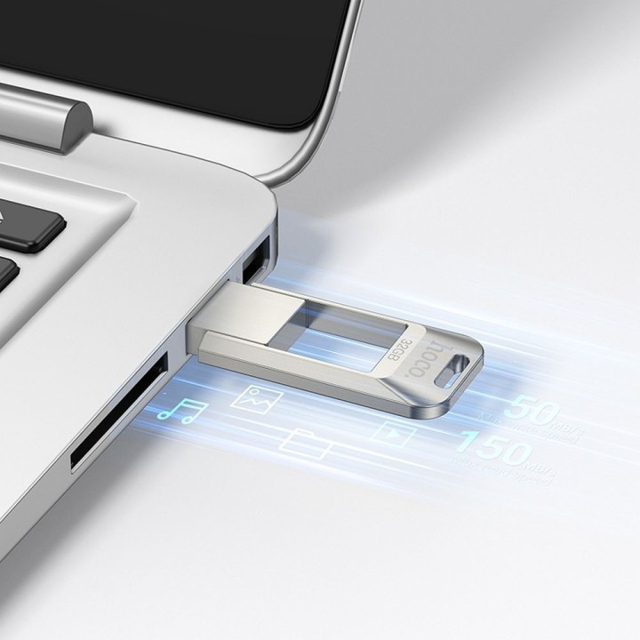 Pendrive 32GB USB 3.0 (USB A) Hoco UD16 nikiel