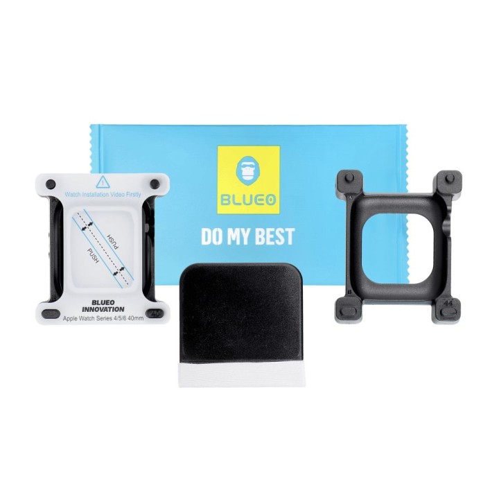 Загартоване скло 5D для Apple Watch SE / SE 2 / SE 3 40MM Mr. Monkey Glass (Anti-Static Strong HD) чорне