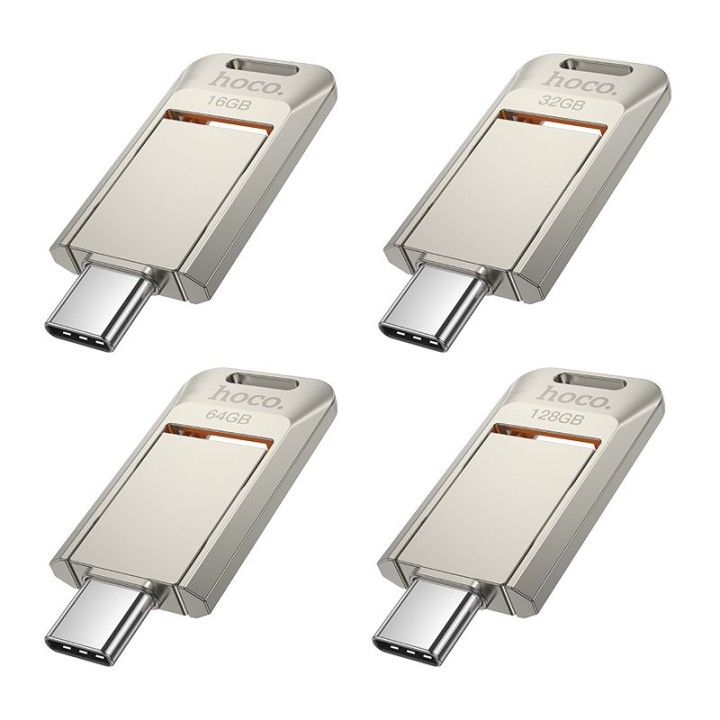 USB flash drive 16GB USB 3.0 (USB C) Hoco UD17 nickel