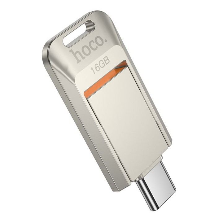 USB flash drive 16GB USB 3.0 (USB C) Hoco UD17 nickel