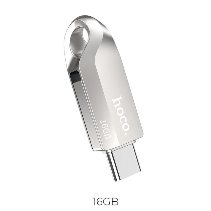 USB flash drive 16GB USB 3.0 (USB A + USB C) Hoco UD8 nickel