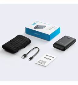 Bateria zewnętrzna (POWER BANK) VEGER S20 - 20 000mAh LCD Quick Charge PD 22,5W czarny (W2053)