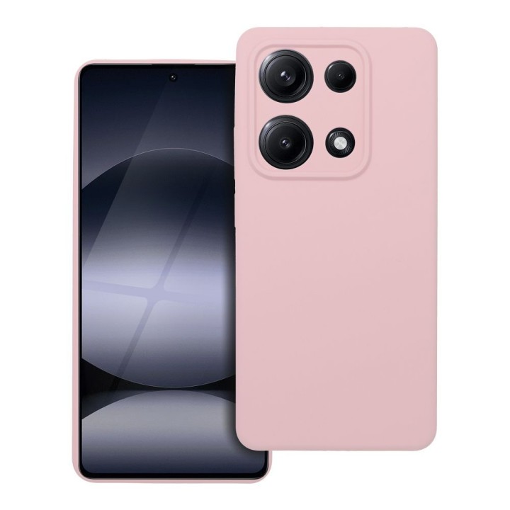 Case for Xiaomi Redmi Note 14S Silicone 2mm (camera protection) powder pink