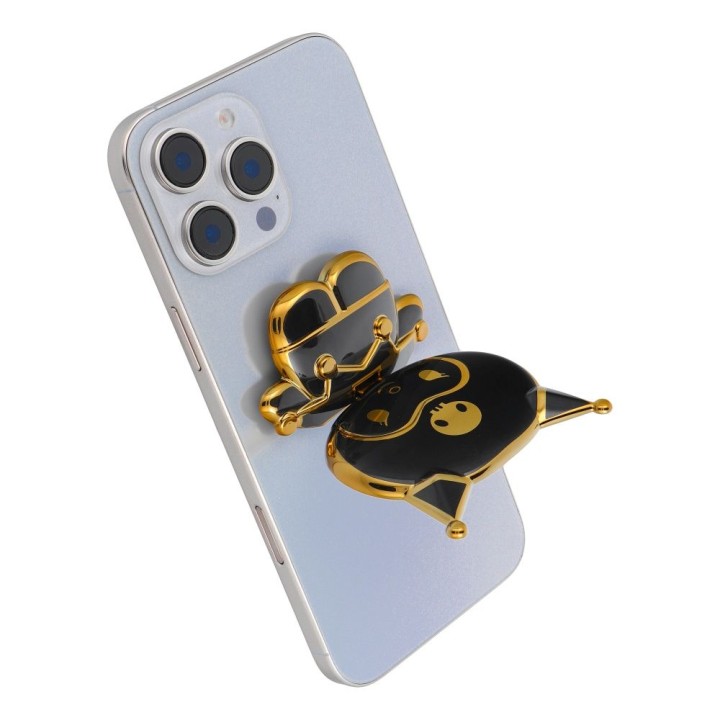 Stand for phone doll - stick-on - black