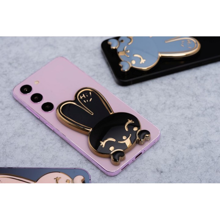 Phone stand bunny - adhesive - black