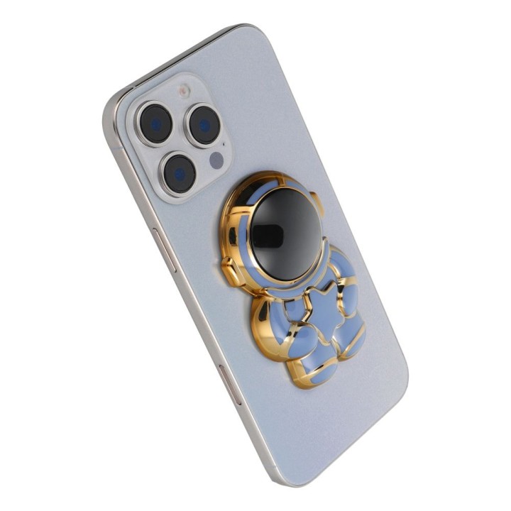 Stojak for phone ASTRONAUTA - stick-on - blue