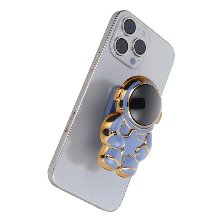 Phone stand astronaut - adhesive - blue