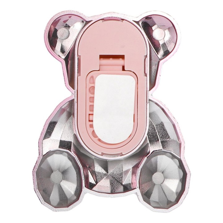 Stand for phone bear - stick-on - pink