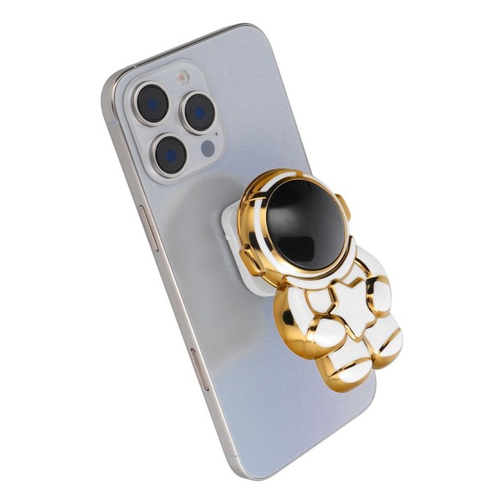 Stojak for phone ASTRONAUTA - stick-on - white