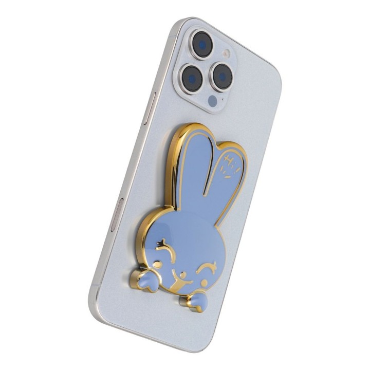 Stojak for phone Bunny - stick-on - blue