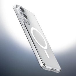 SPIGEN case ULTRA HYBRID MAG compatible with Magsafe for SAMSUNG S25 Edge clear white