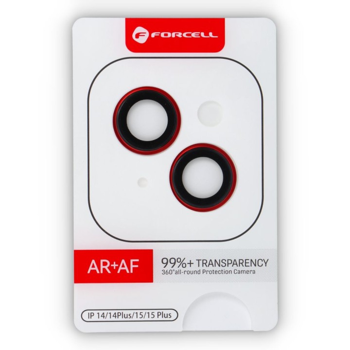 Tempered camera glass for iPhone 14 / 14 PLUS Forcell Premium red 0INT