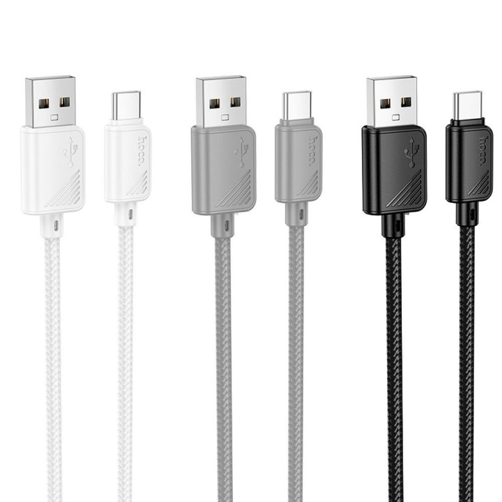 USB-A to USB-C cable Hoco 3A 1 m X113 white