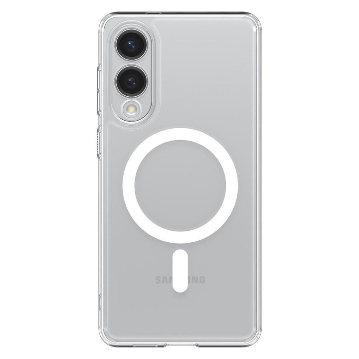 SPIGEN case ULTRA HYBRID MAG compatible with Magsafe for SAMSUNG S25 Edge clear white