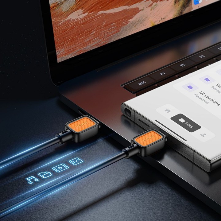 Кабель USB-C – USB-C Hoco 3A 60W 1 m X108 черный