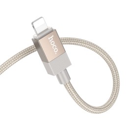 Кабель AUX Jack 3,5 mm (штекер (male)) для Lightning (штекер (male)) Hoco 1 m UPA32A золотой