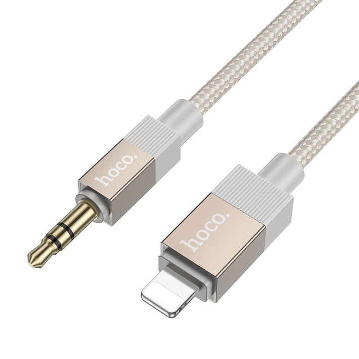 Кабель AUX Jack 3,5 mm (штекер (male)) для Lightning (штекер (male)) Hoco 1 m UPA32A золотой