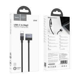 Cable USB C for Mag3 Hoco 5A 140W magnetic 1,8 m U141 black