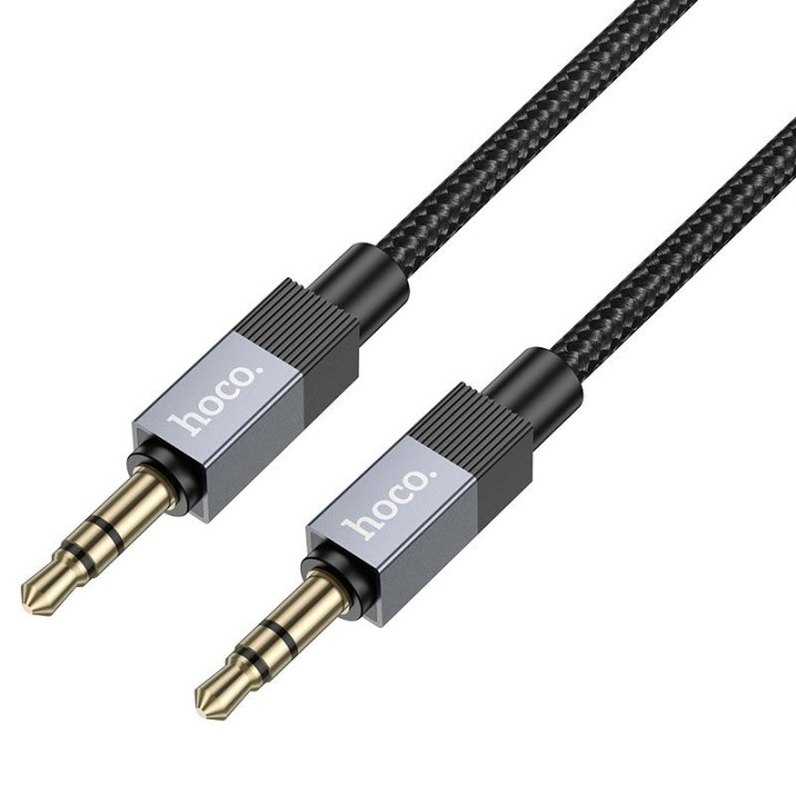 Кабель AUX Jack 3,5 mm (штекер (male)) — Jack 3,5 mm (штекер (male)) Hoco 1 m UPA32 чорний