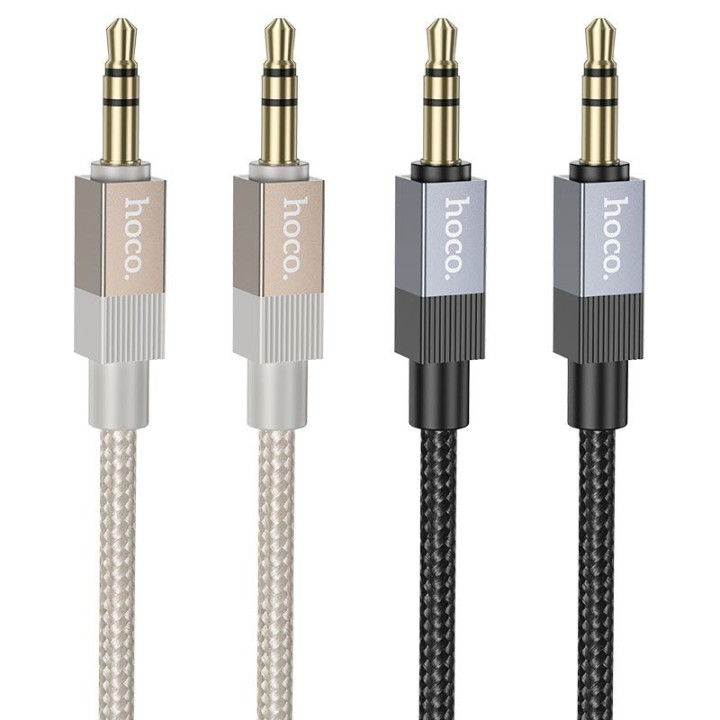 Кабель AUX Jack 3,5 mm (штекер (male)) — Jack 3,5 mm (штекер (male)) Hoco 1 m UPA32 черный