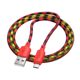Кабель USB A для Micro USB Hoco 2,4A 1 m X116 градиент красный