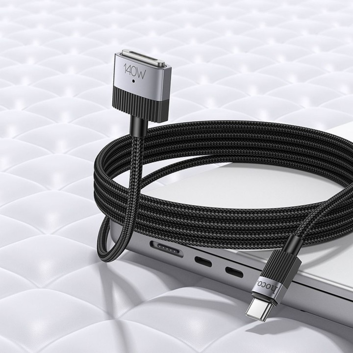 Кабель USB C для Mag3 Hoco 5A 140W магнитный 1,8 m U141 черный
