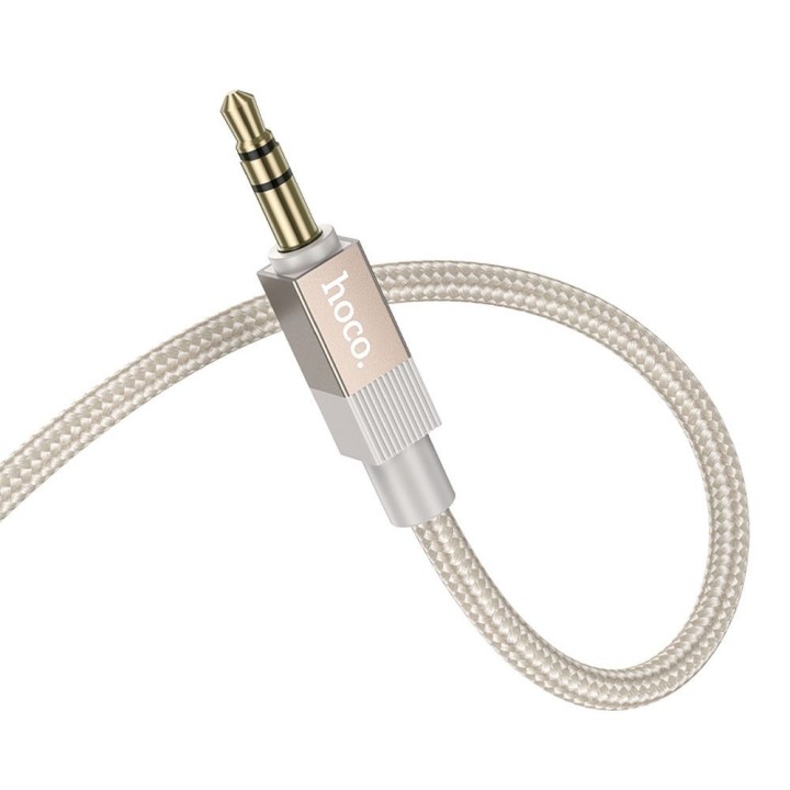 Кабель AUX Jack 3,5 mm (штекер (male)) — Jack 3,5 mm (штекер (male)) Hoco 1 m UPA32 золотий
