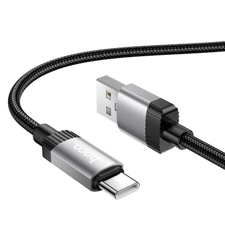 Кабель USB-A – USB-C Hoco 3A 1 m X117 чорний