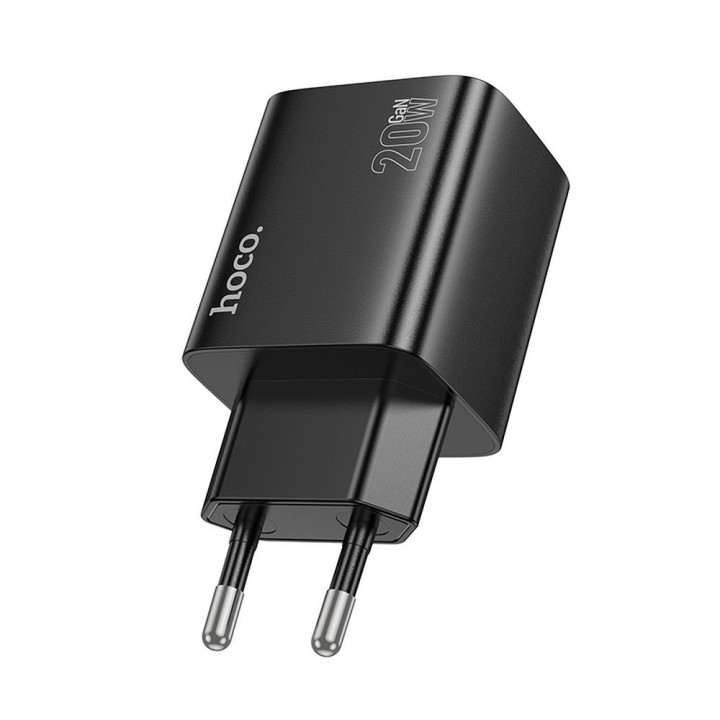 Wall charger for phone Hoco 2 x USB C + 2 x USB A QC3.0 PD 3A 20W N55 black