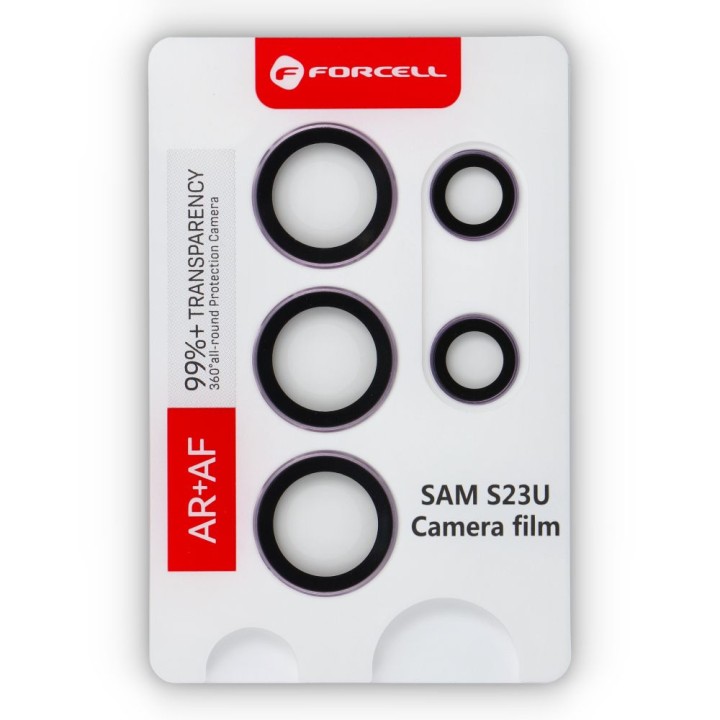 Tempered glass for camera for Samsung S23 ULTRA Forcell Premium lawendowe 0INT