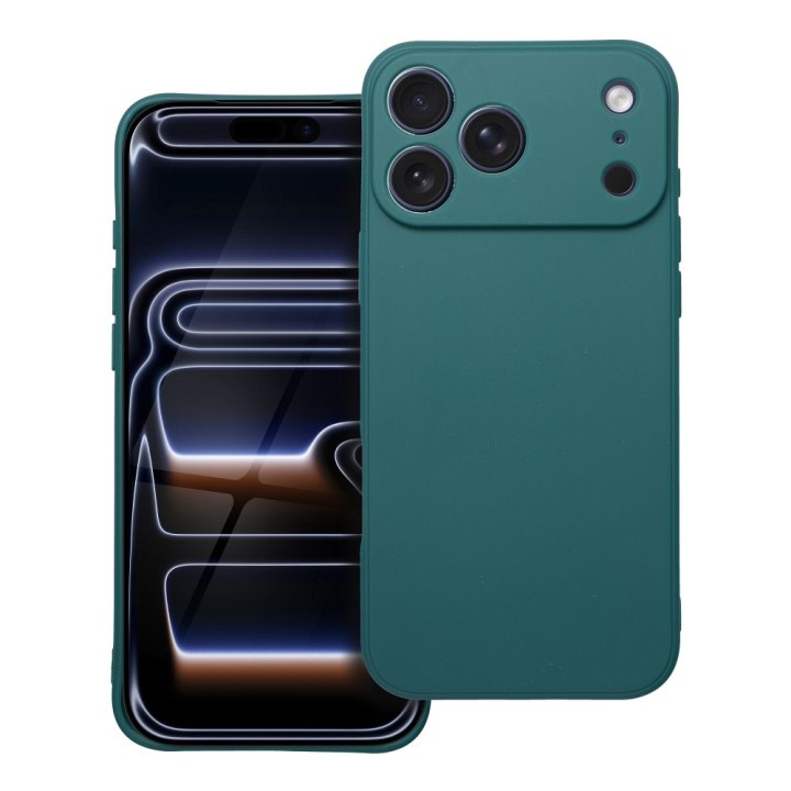 Case for iPhone 17 Pro Max / 18 Pro Max (low camera edge) Matt dark green