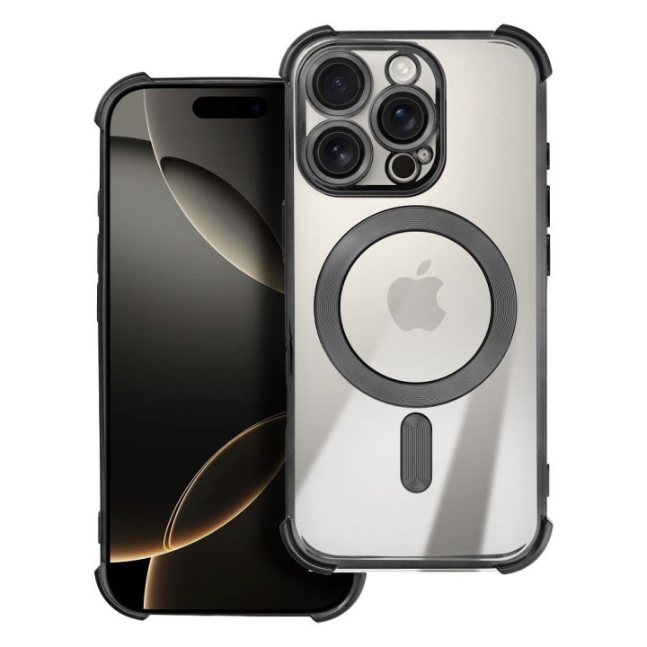 Чехол для iPhone 17 AIR Antishock Electro совместимый с MagSafe черный