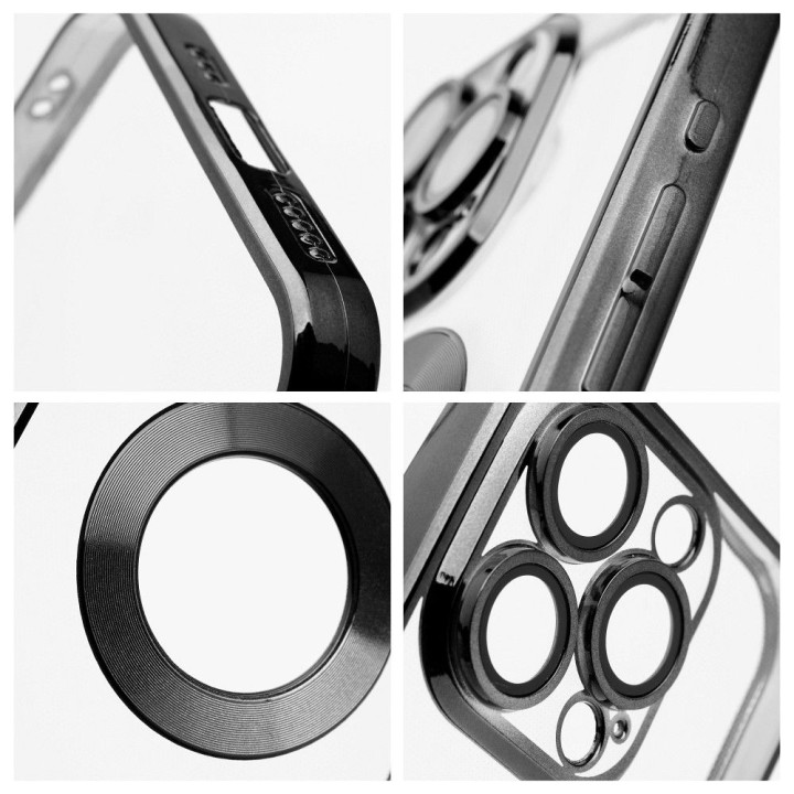 Etui na iPhone 17 Pro / 18 Pro (low camera edge) Glam czarne