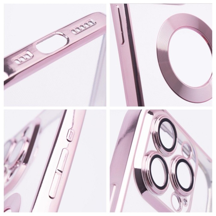 Case for iPhone 17 Pro / 18 Pro (low camera edge) Glam powder pink